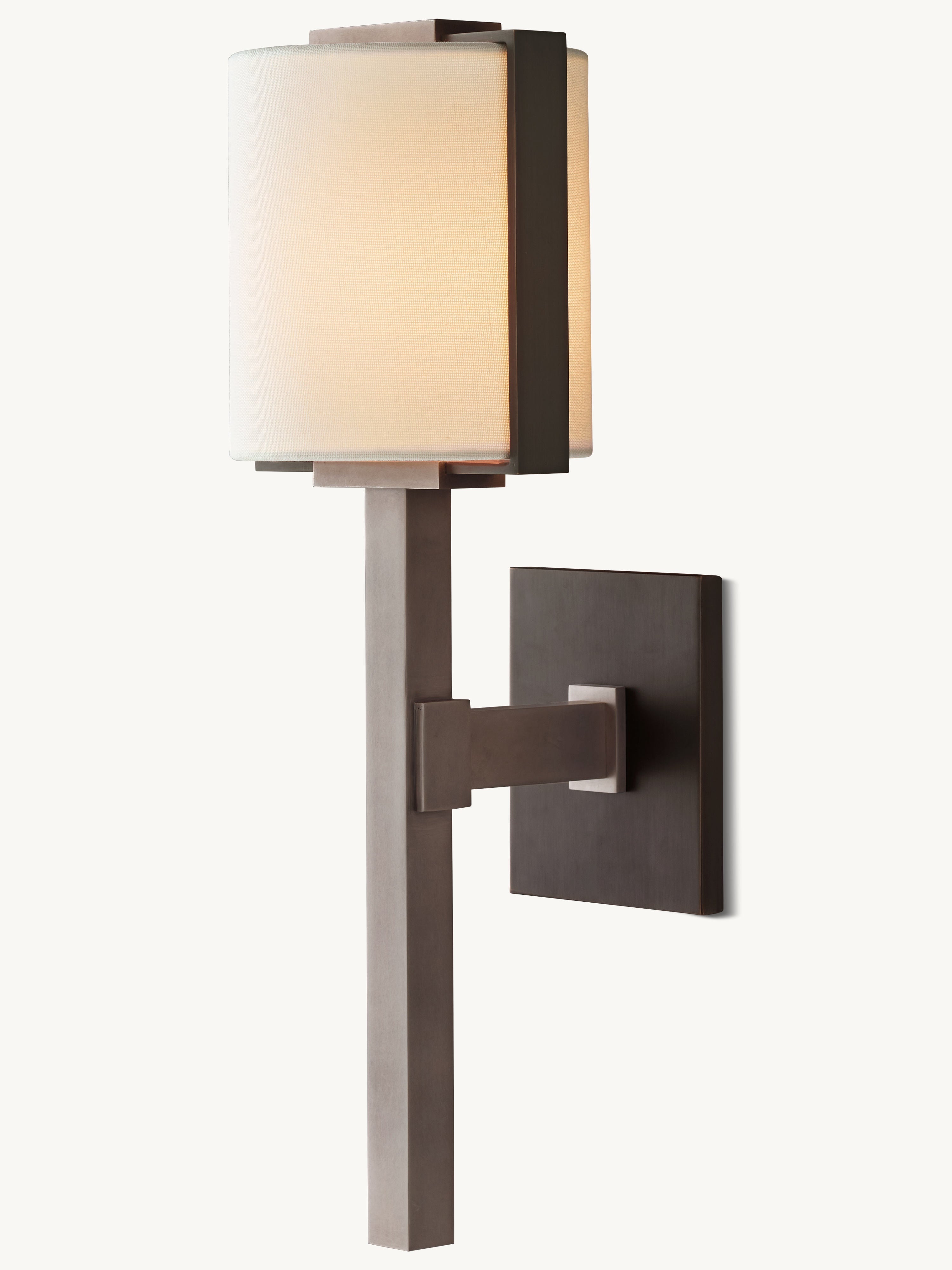 Yorke Linen Shaded Post Sconce 19''H - Zonesus