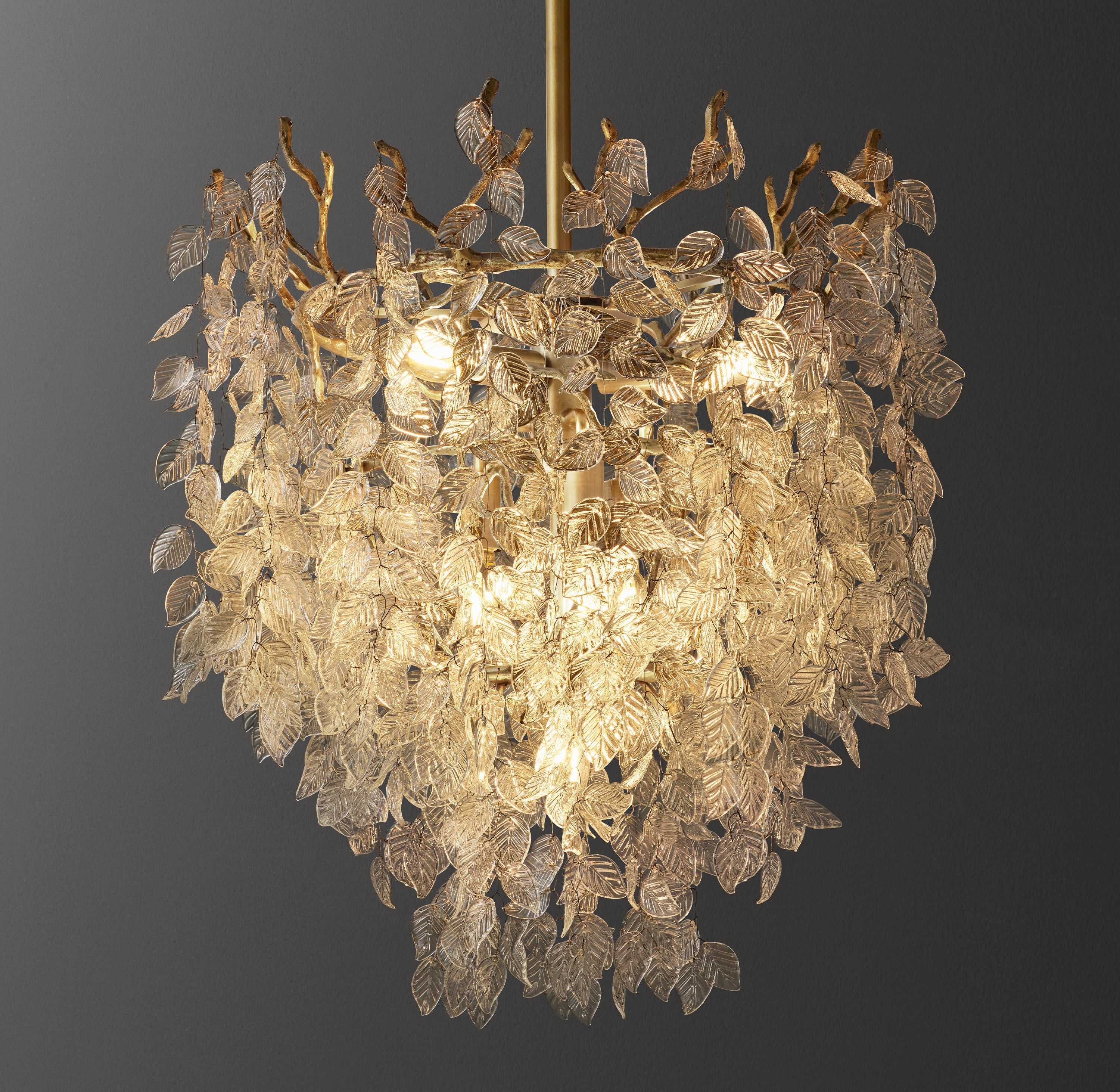 Arabella Tall Glass Branch Pendant 20"D - Zonesus