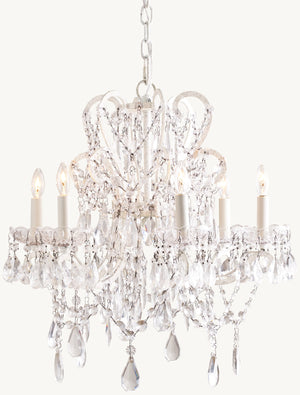Manor Court Crystal 6-Arm Chandelier - Zonesus