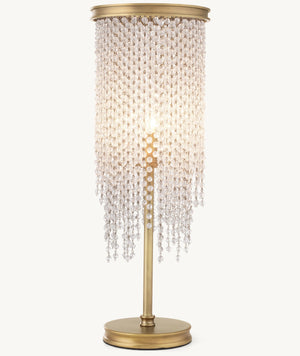 Athena Clear Crystal Table Lamp 22"H - Zonesus