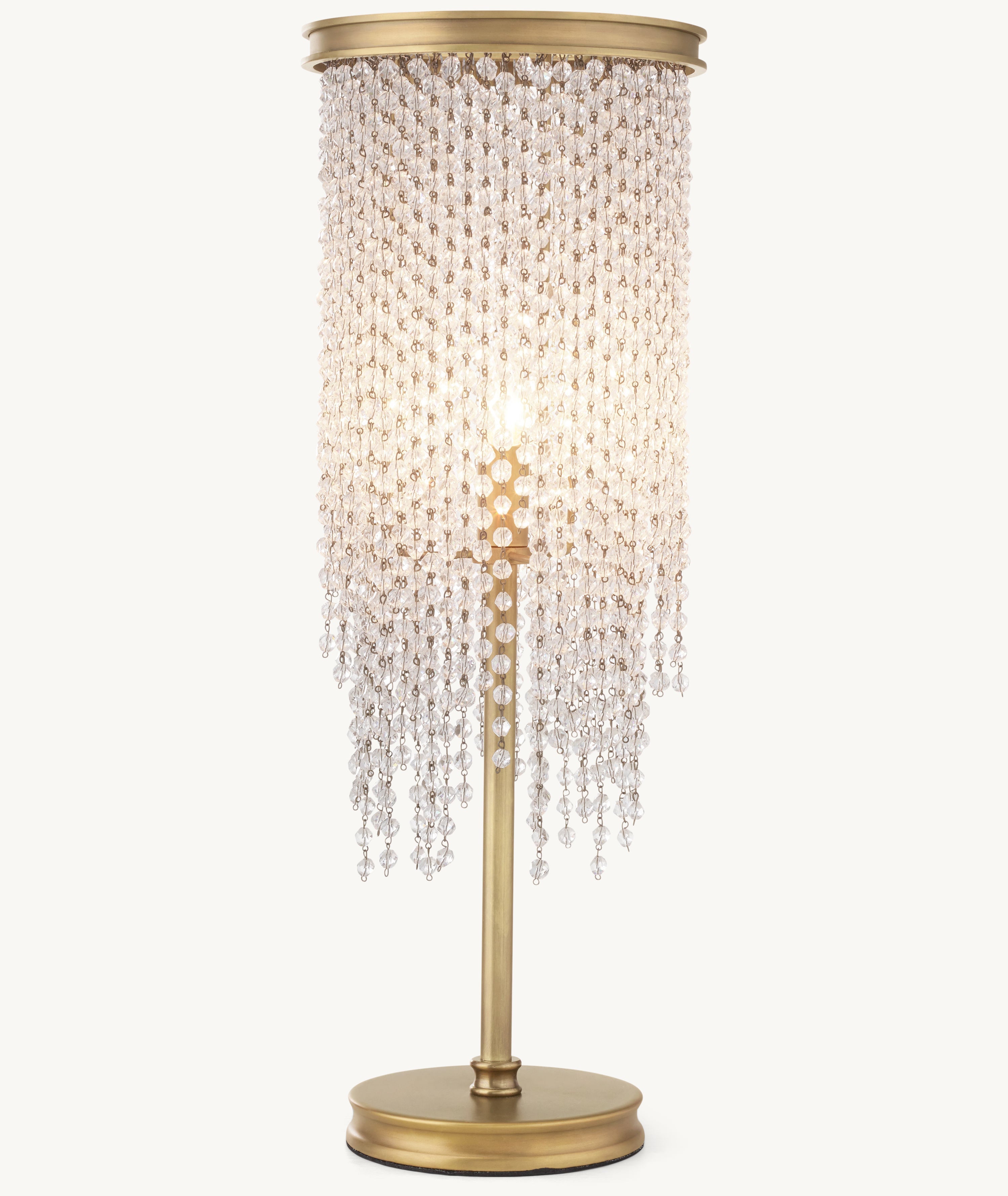 Athena Clear Crystal Table Lamp 22"H - Zonesus