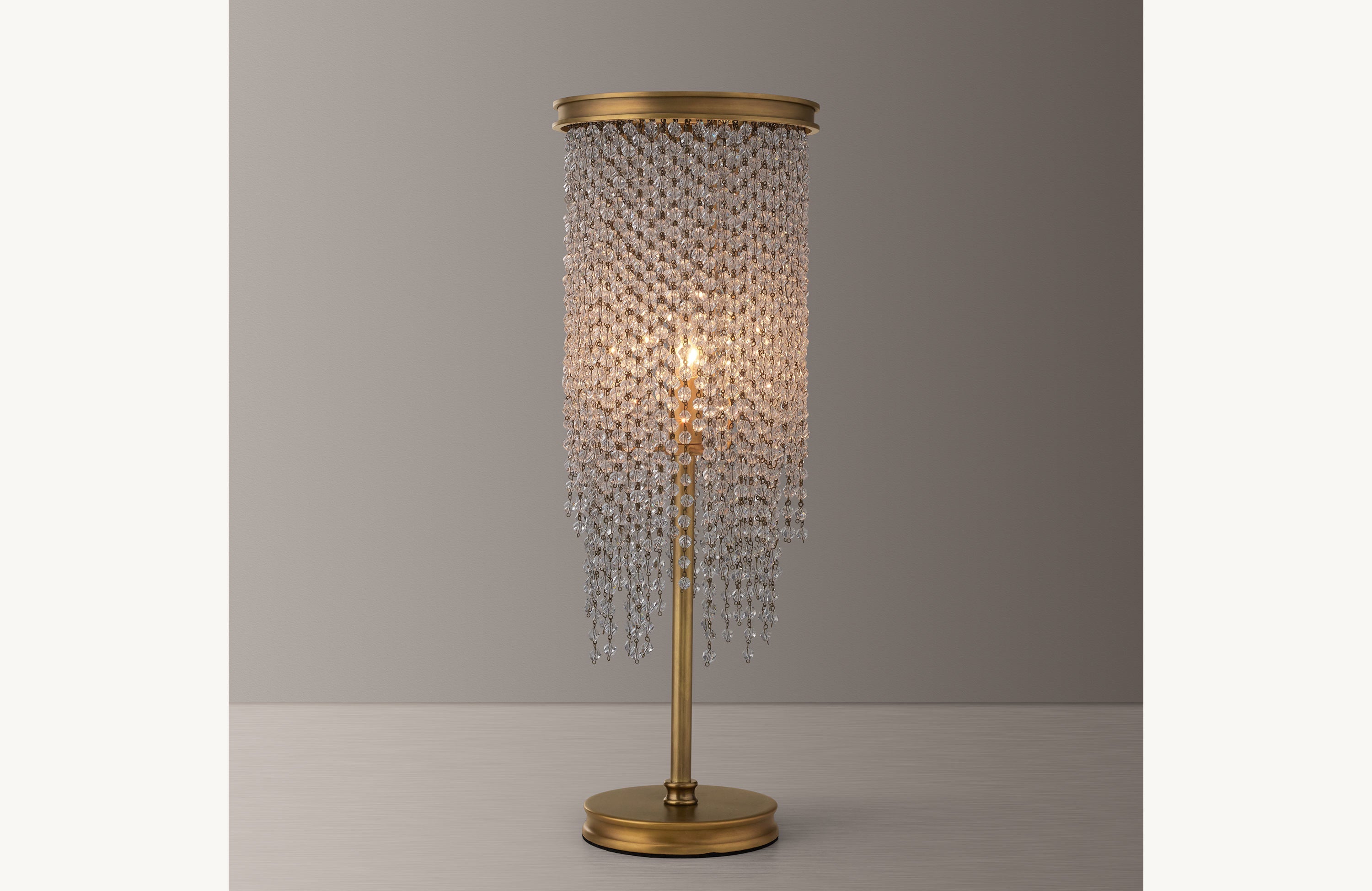 Athena Clear Crystal Table Lamp 22"H - Zonesus