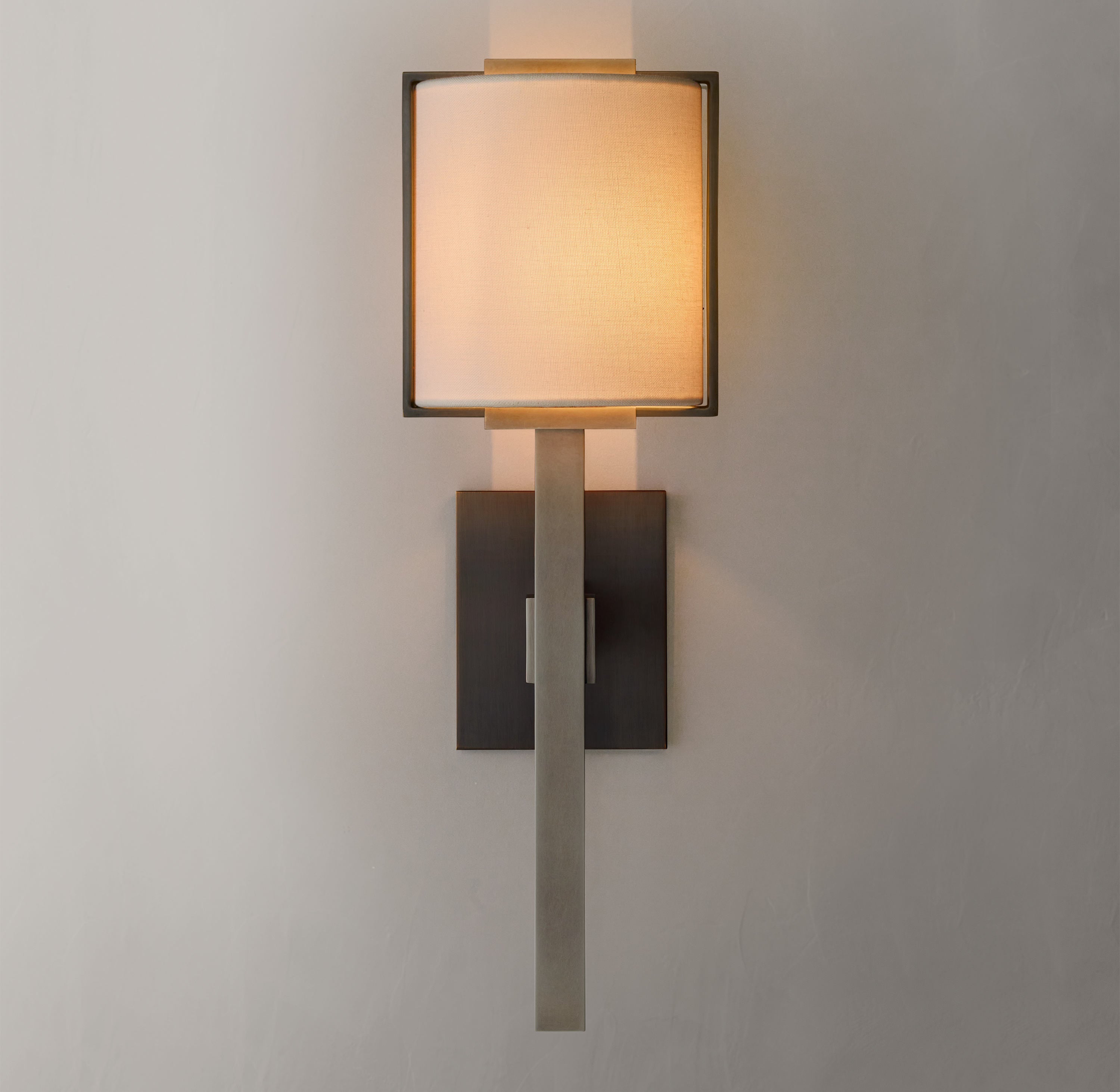 Yorke Linen Shaded Post Sconce 19''H - Zonesus