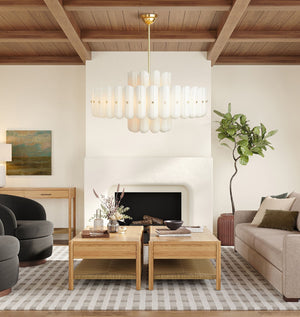 Lorna LED Double Tier Chandelier 25" 35" 46" - Zonesus