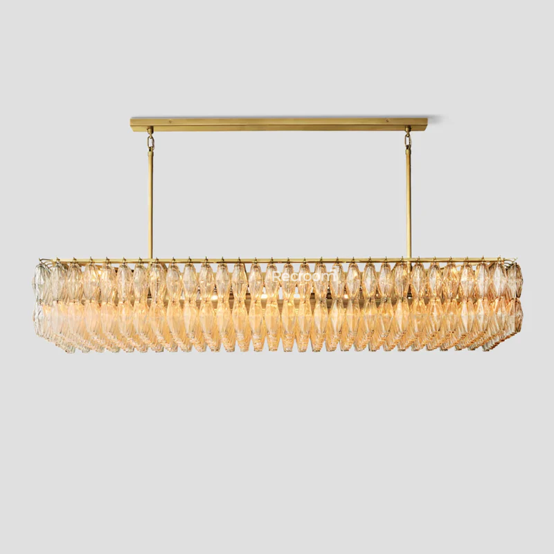 Chia Rectangular Chandelier 74" - Zonesus