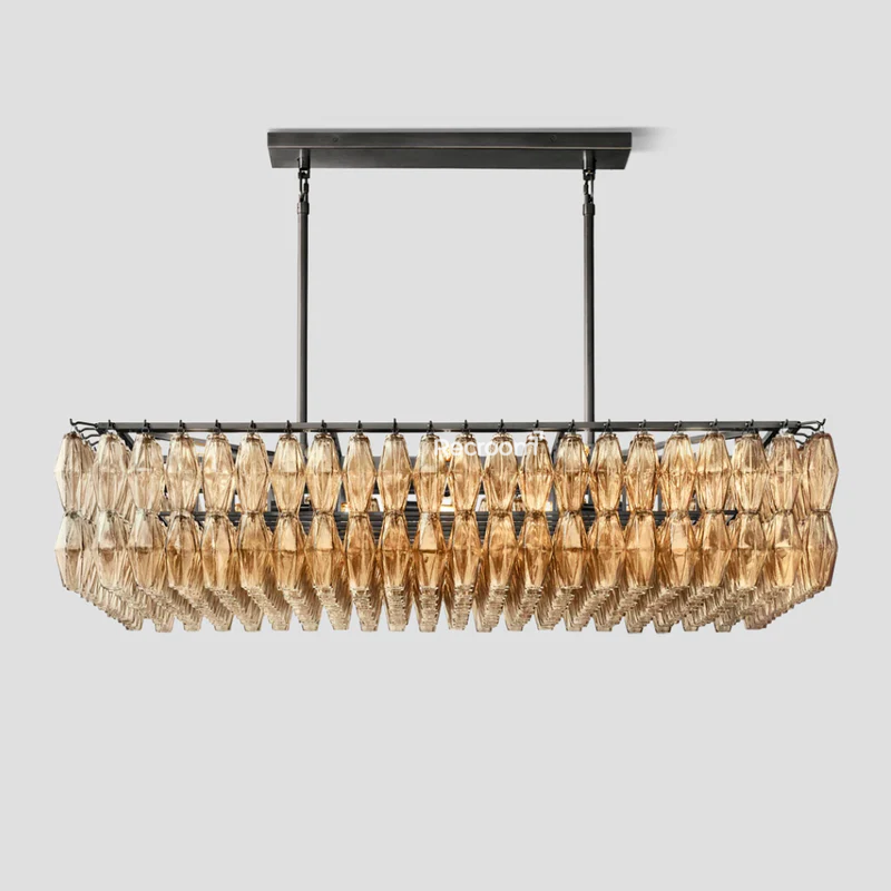 Chia Rectangular Chandelier 54" - Zonesus