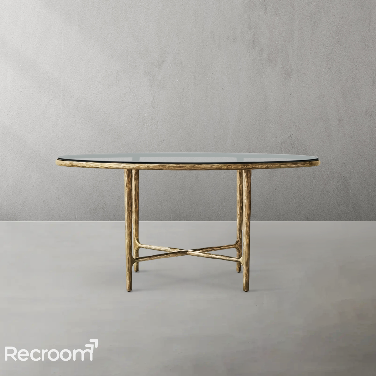Thaddeo Glass Round Dining Table - Zonesus