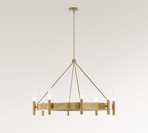 Somerset Metal Round Chandelier (44") - Zonesus
