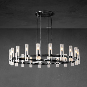 Manory Glass Round Chandelier 60" - Zonesus