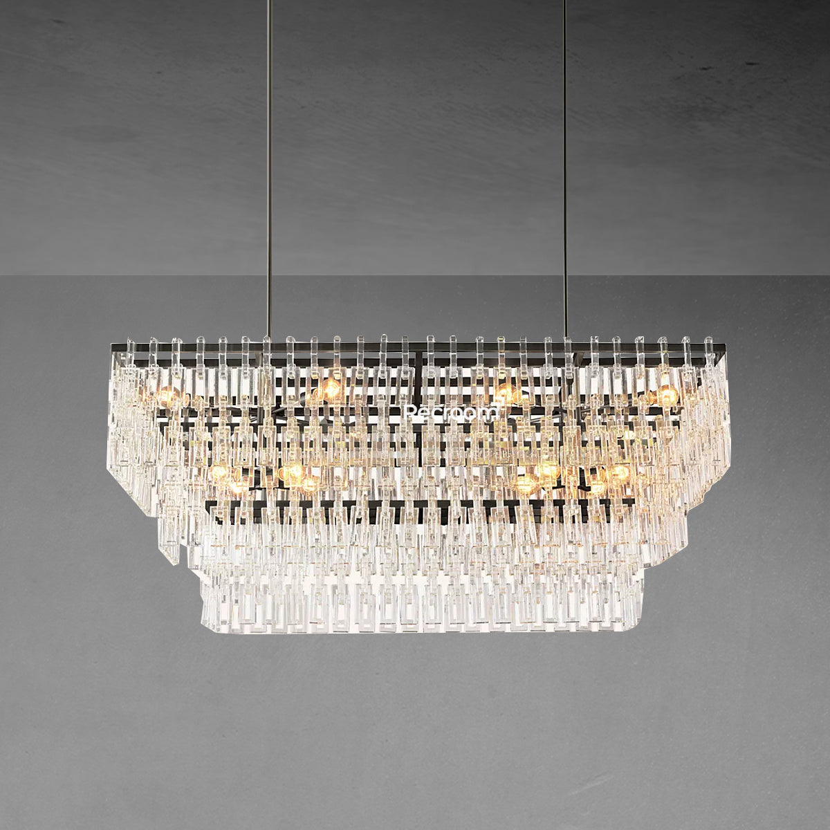 Marige Tiered Rectanglar Chandelier 60” 72“ - Zonesus