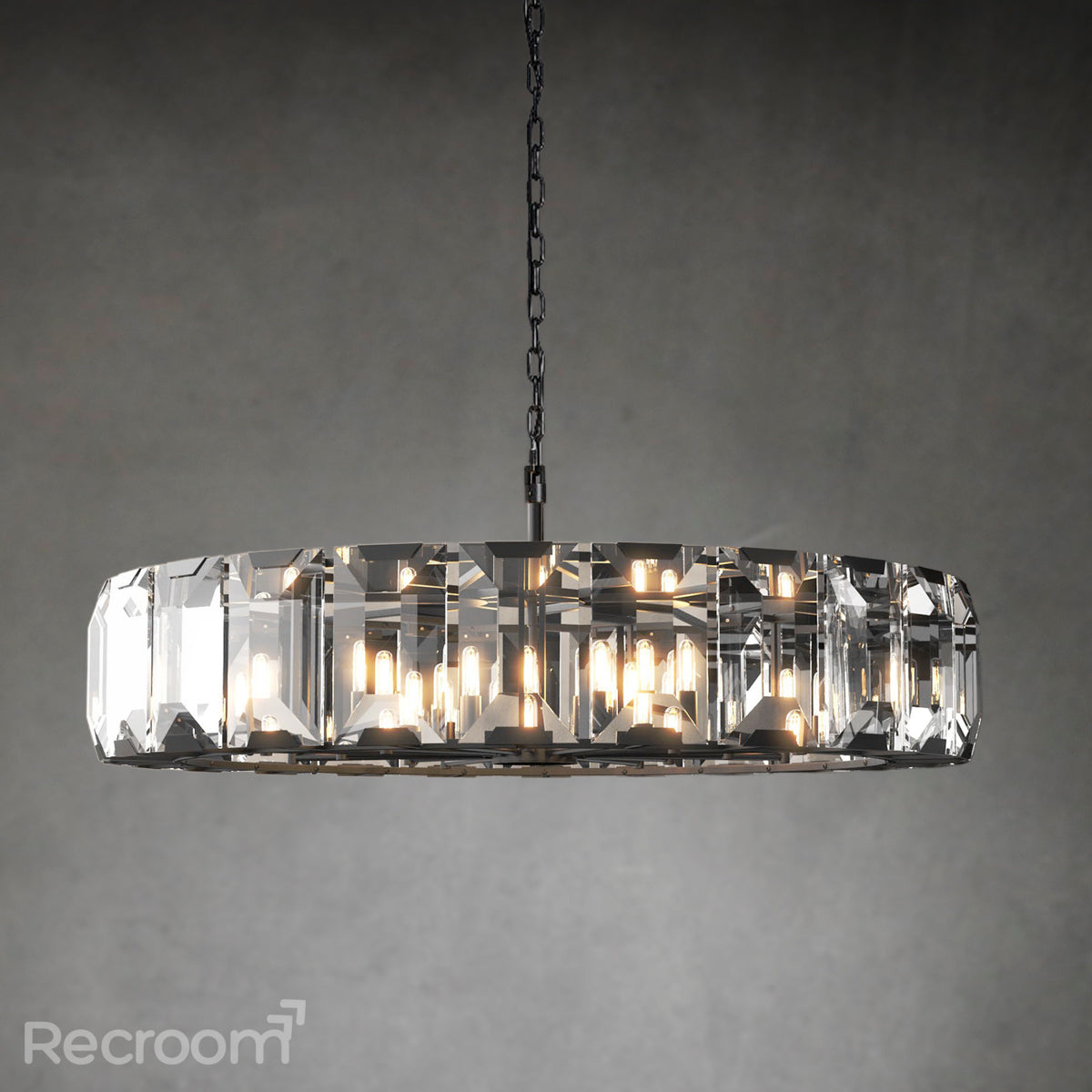Harllow Multicurve Crystal Round Chandelier 19“ 31” 43“ 60” - Zonesus