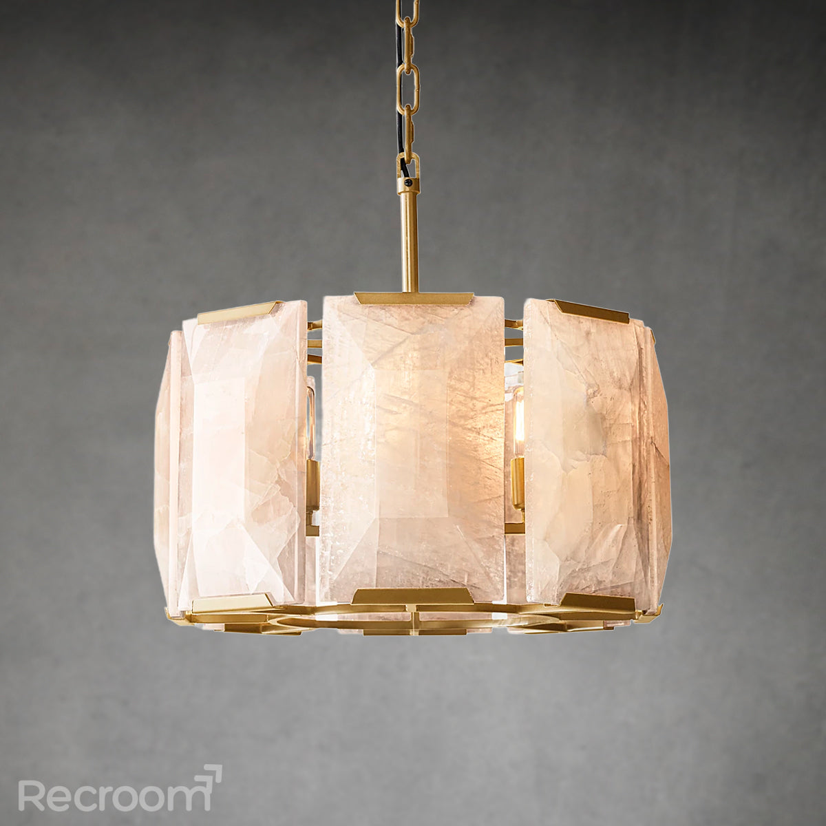 Harllow Calcite Round Chandelier 19" - Zonesus