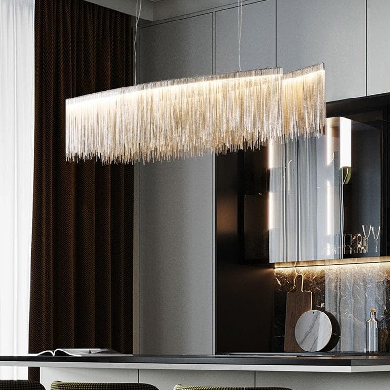 Alisa Luxury Length Chain Tassel Chandelier - Zonesus
