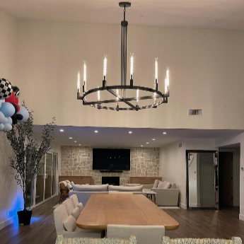 Cannel Round Chandelier 36" - Zonesus