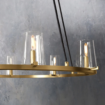 Pauillyc Clear Glass Round Chandelier 36" 48" 60" - Zonesus