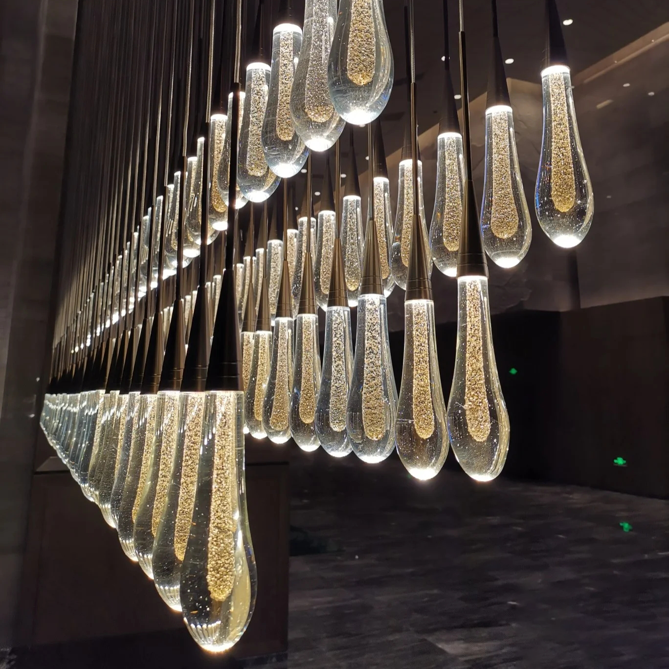 Solitaire Crystal Linear Chandelier 37" 50" 60'' 70" 87" 120''W - Zonesus