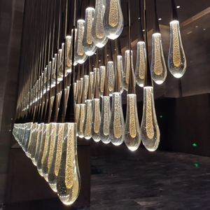 Solitaire Crystal Linear Chandelier 37" 50" 60'' 70" 87" 120''W - Zonesus