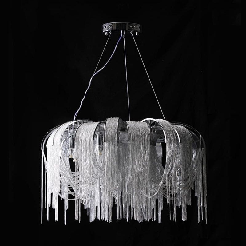 Alisa Luxury Aluminum Chain Tassel Chandelier - Zonesus