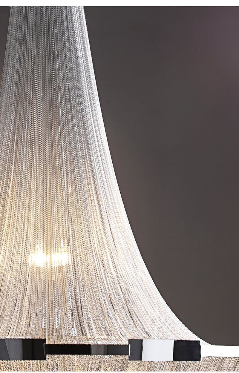 Alisa Luxury Plated Aluminum Chain Tassel Chandelier Diameter 24" 31" - Zonesus