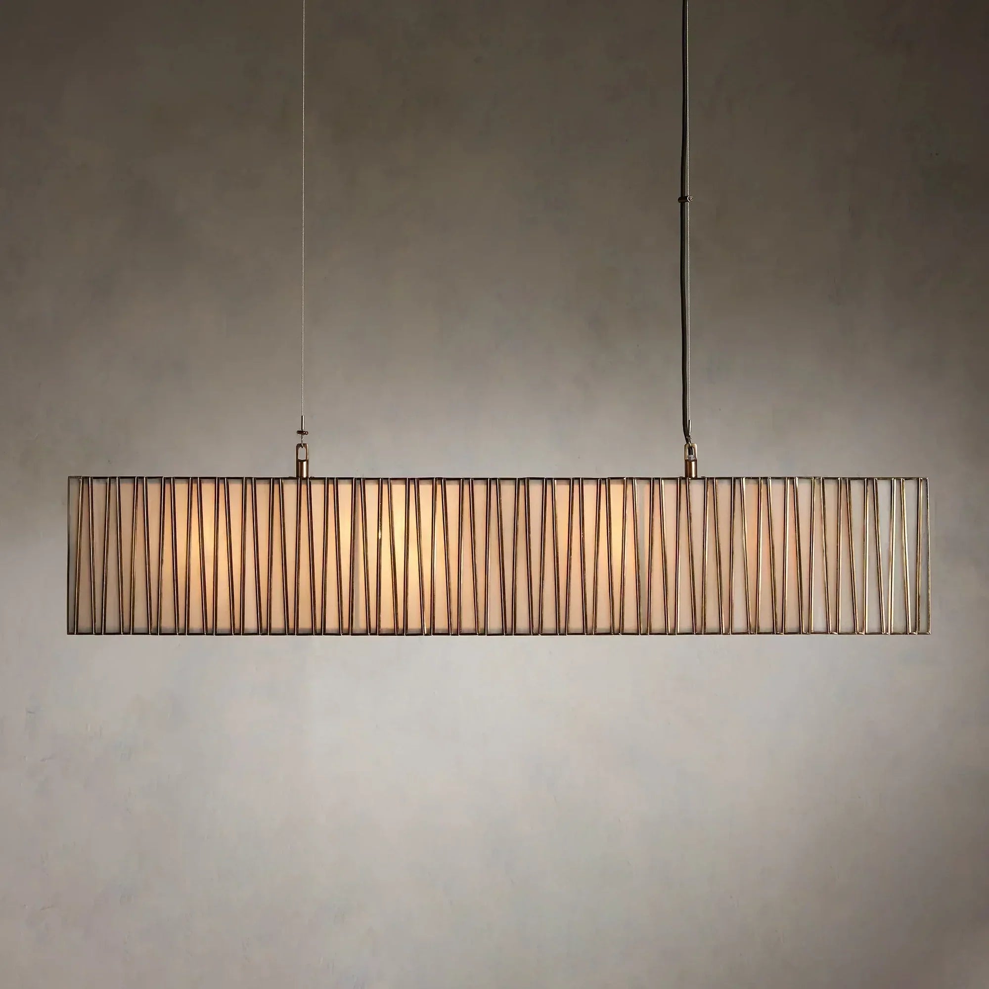 Art Glass Jeunet Rectangular Chandelier - Zonesus
