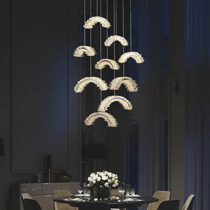 Cervine Rock Crystal Staircase Chandelier - Zonesus