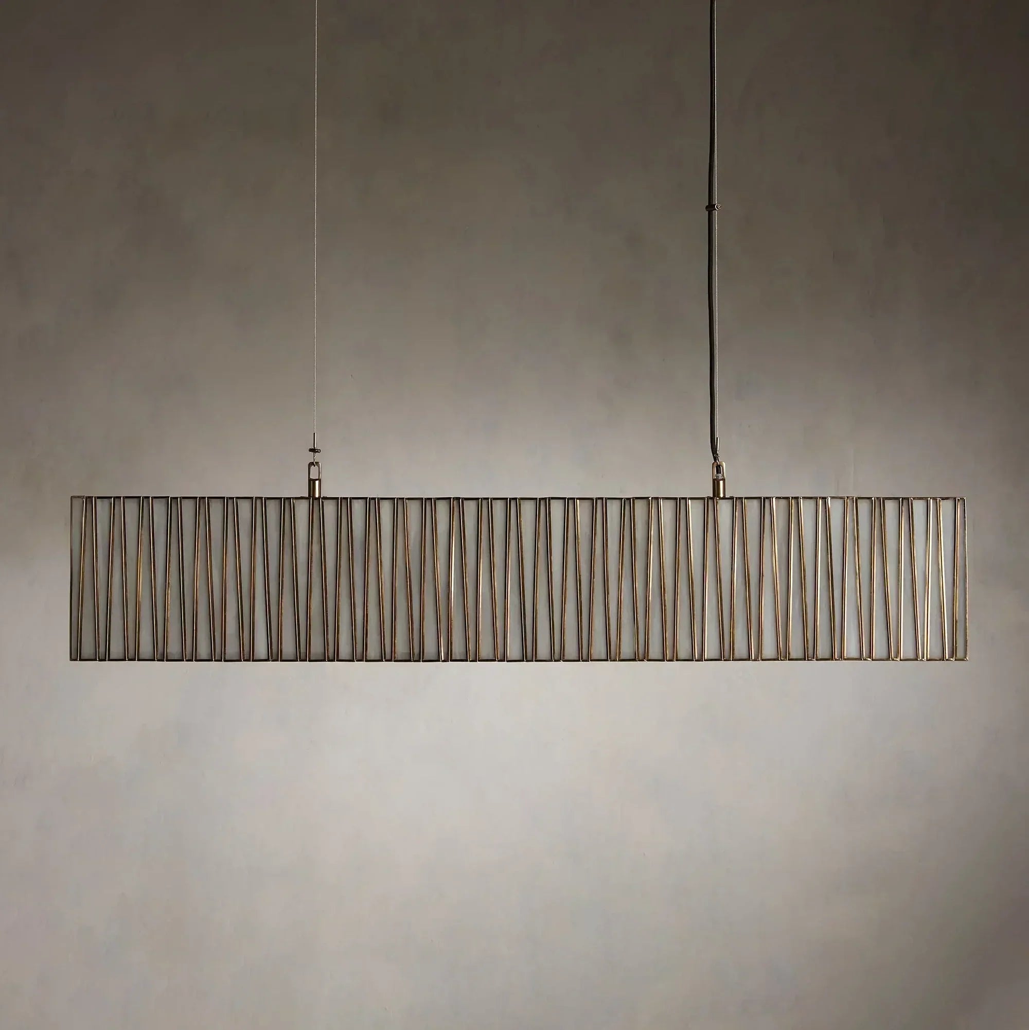Art Glass Jeunet Rectangular Chandelier - Zonesus