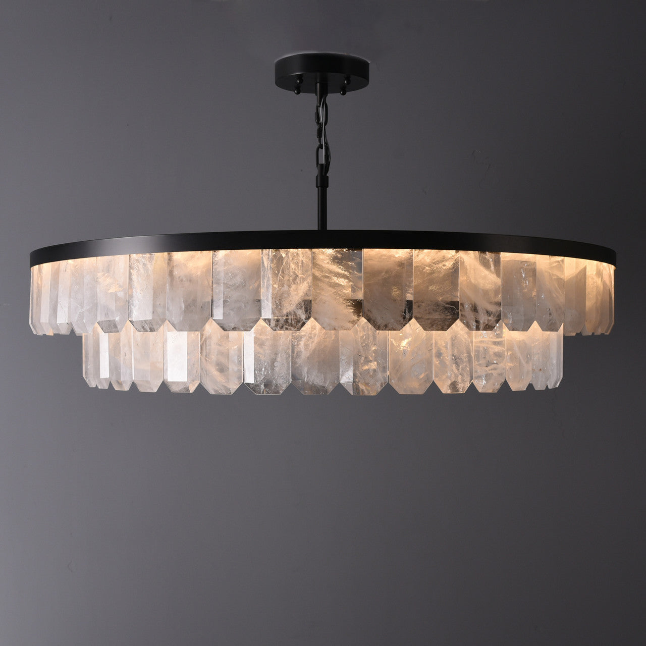 Rolantis Double Rock Crystal Chandelier - Zonesus