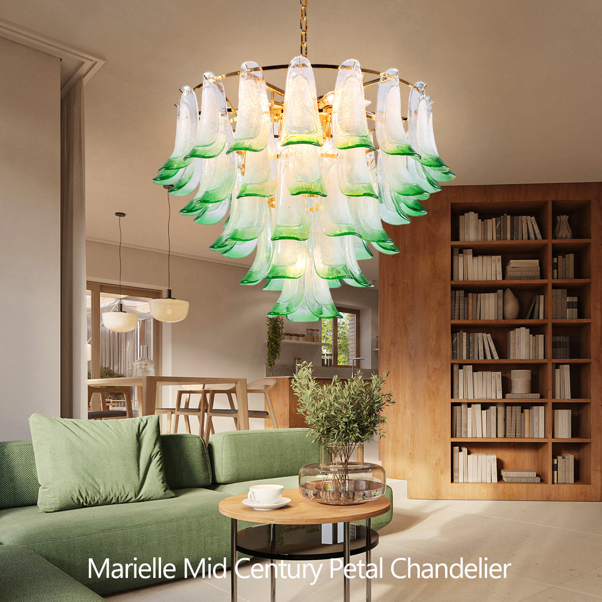 Murano Mid Century Petal Chandelier - Zonesus