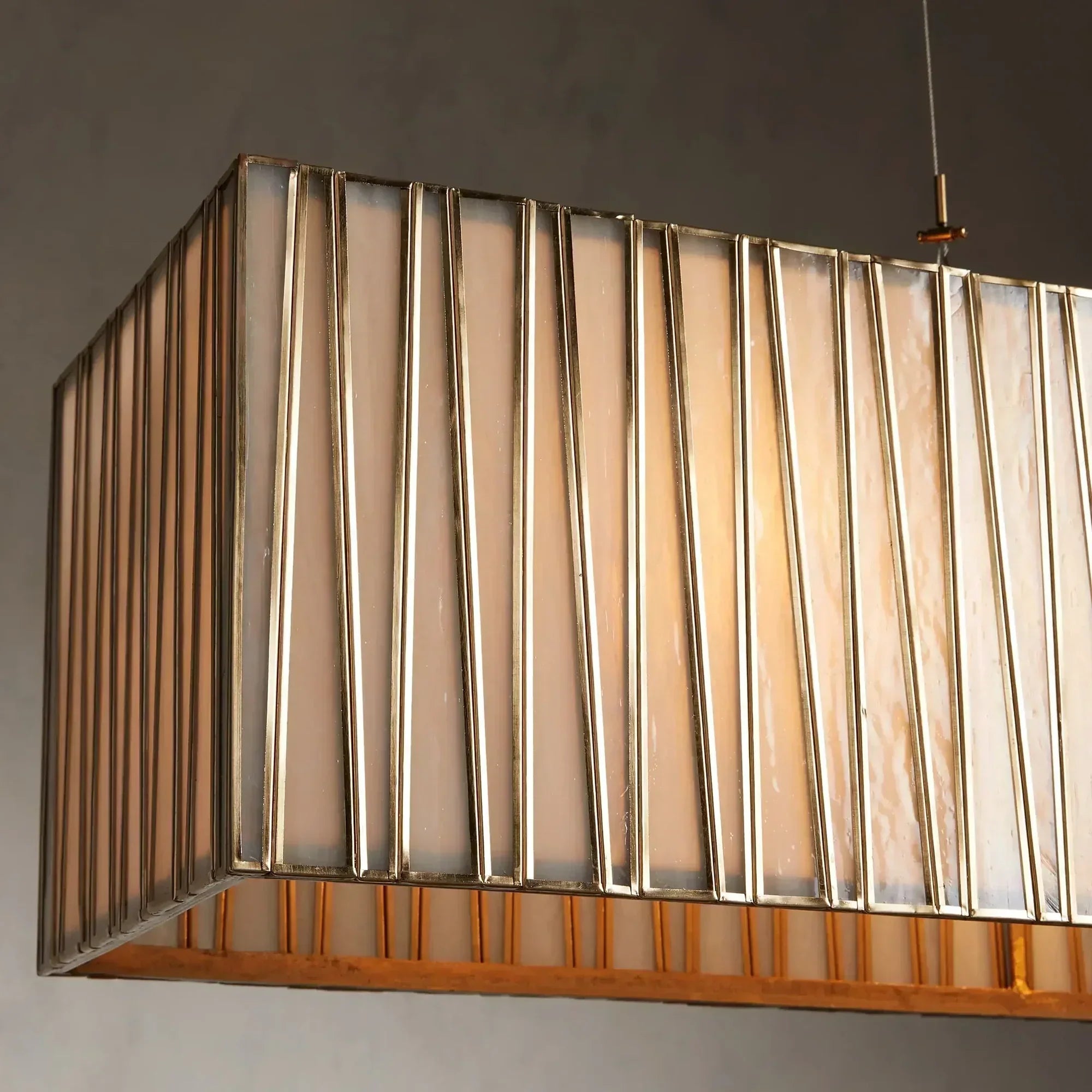 Art Glass Jeunet Rectangular Chandelier - Zonesus