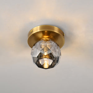 Boulew Crystal Glass Petite Flushmount 6" - Zonesus