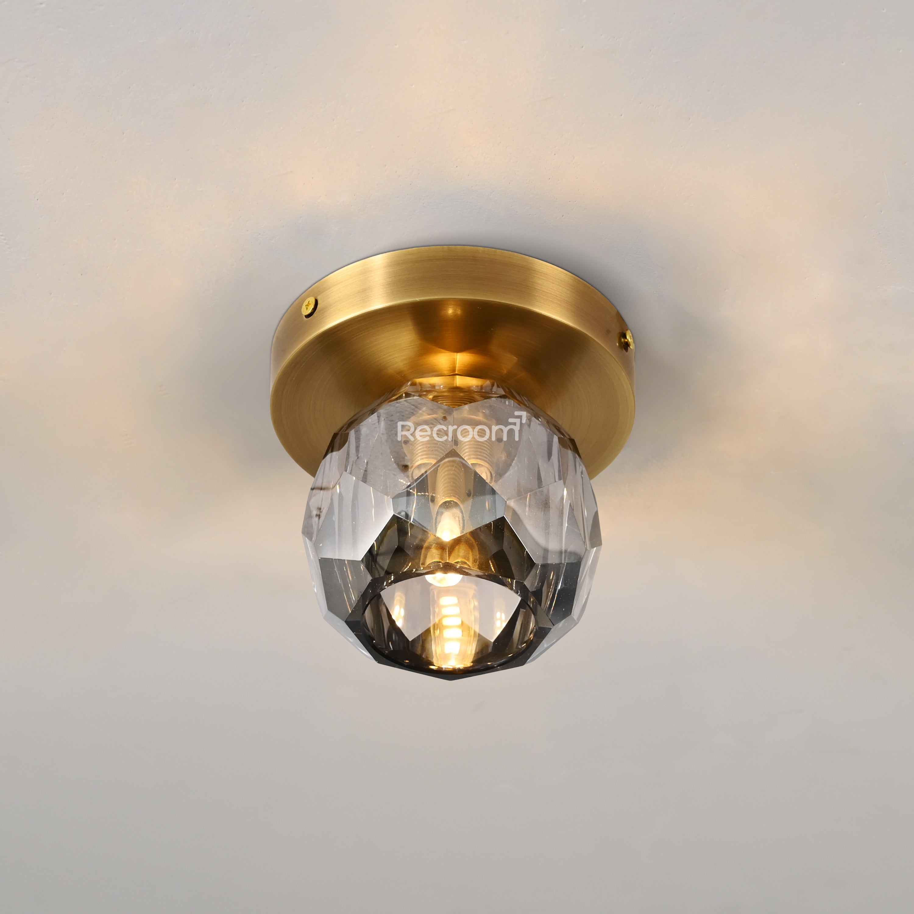 Boulew Crystal Glass Petite Flushmount 6" - Zonesus