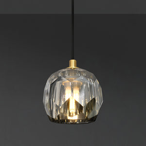 Boulew Crystal Glass Cord Pendant 5" - Zonesus