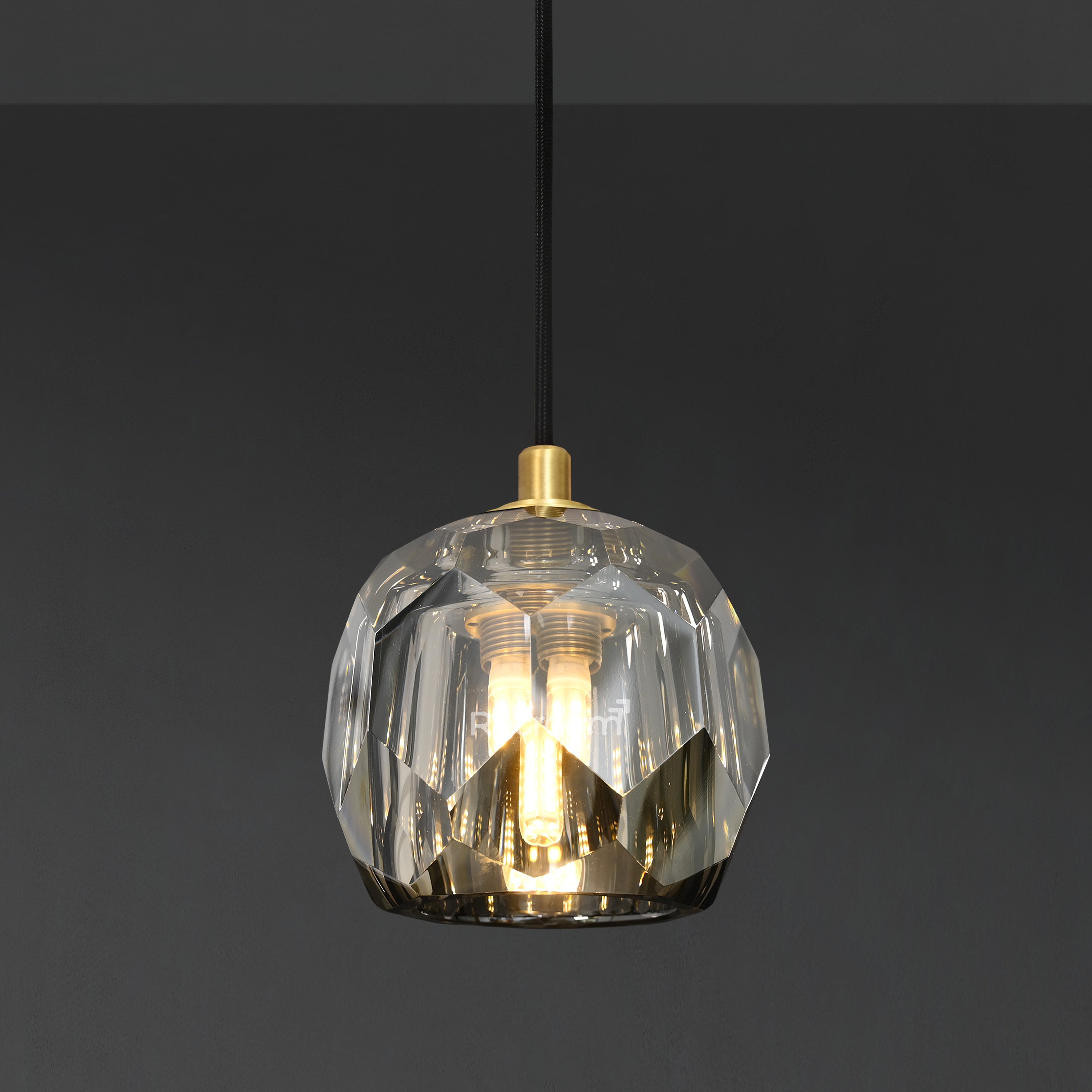 Boulew Crystal Glass Cord Pendant 5" - Zonesus