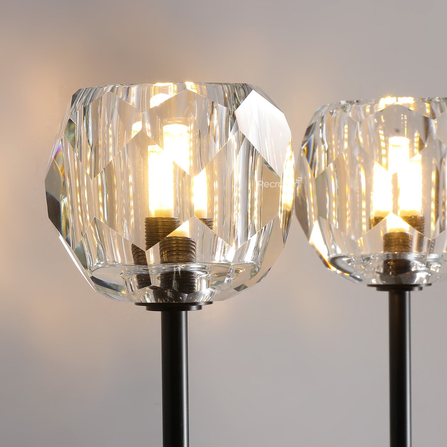 Boulew Crystal Glass Grand Double Sconce 12" - Zonesus