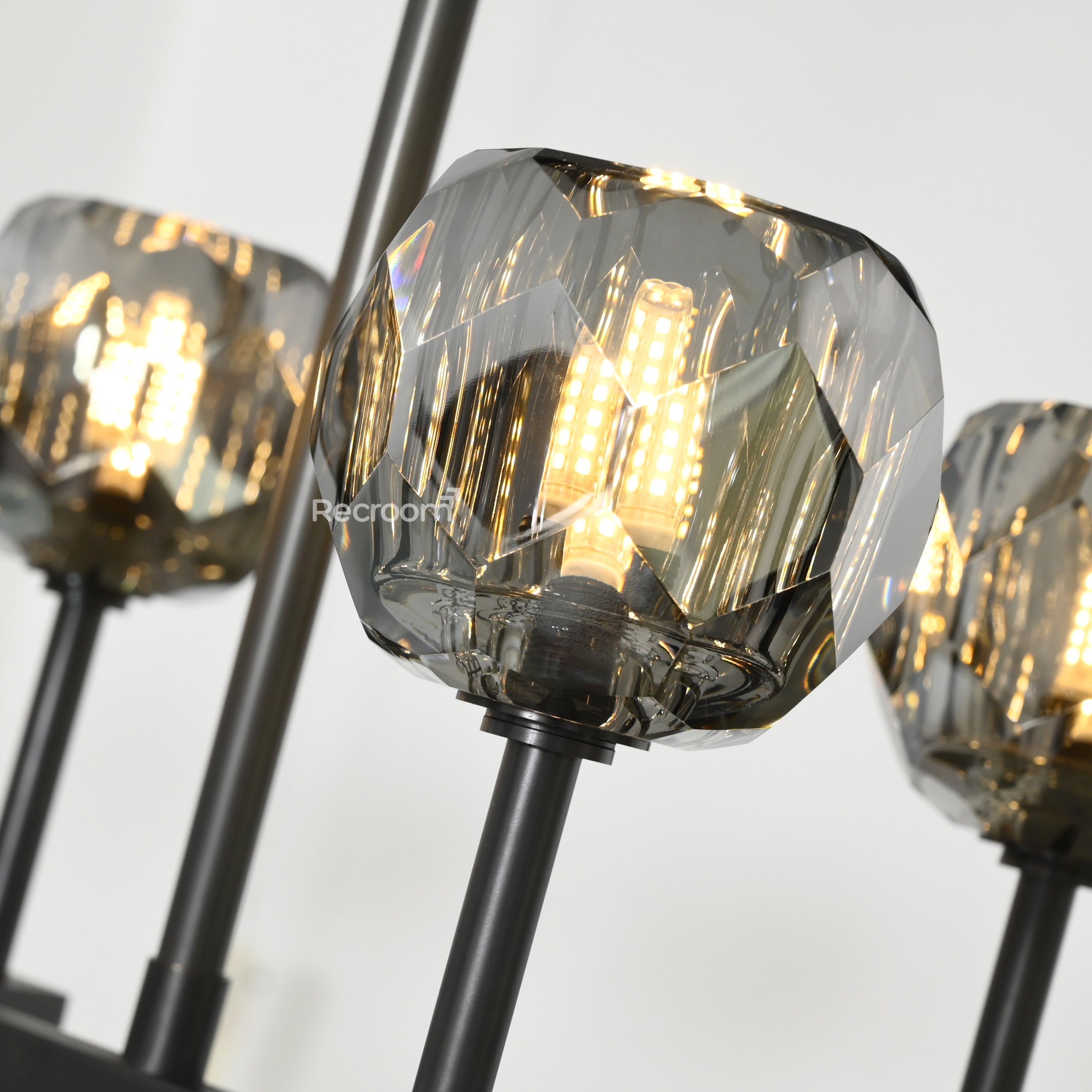 Boulew Crystal Glass Double Linear Chandelier 60" - Zonesus