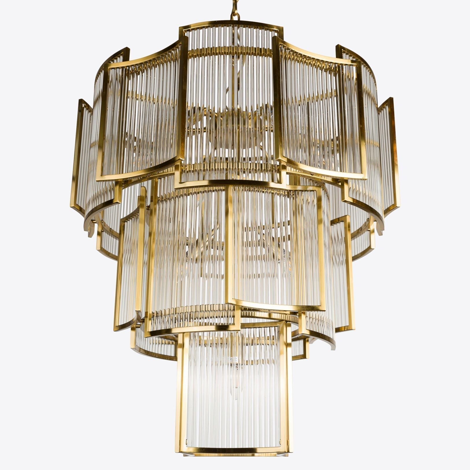 Brass Monte Carlo Grande Chandelier 26.8" - Zonesus