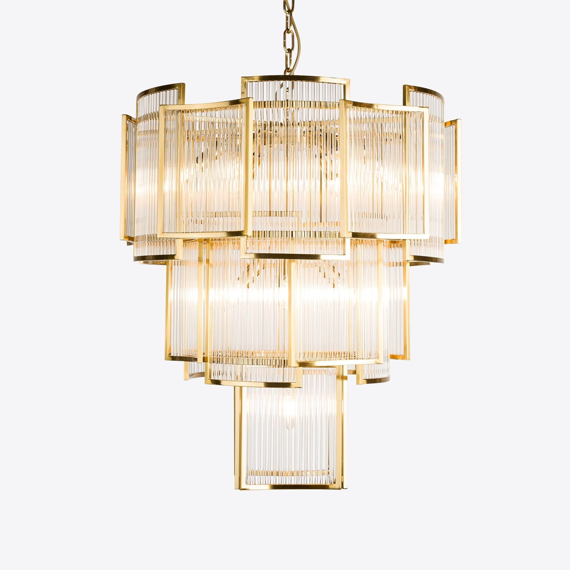 Brass Monte Carlo Grande Chandelier 26.8" - Zonesus