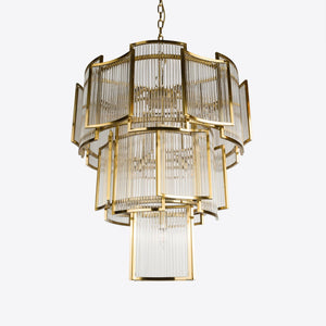 Brass Monte Carlo Grande Chandelier 26.8" - Zonesus