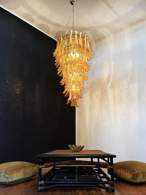 Murano Chandelier – 83 petals – Caramel - Zonesus