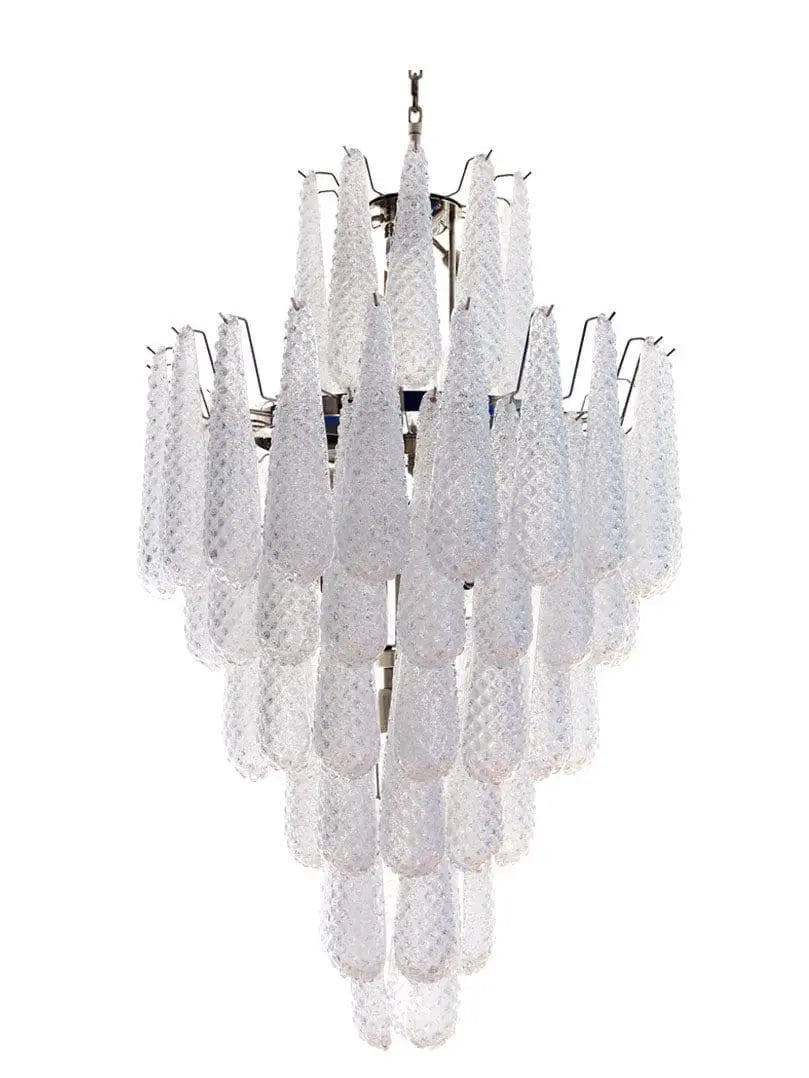 Murano Chandelier – Drop – 85 glasses – Transparent - Zonesus