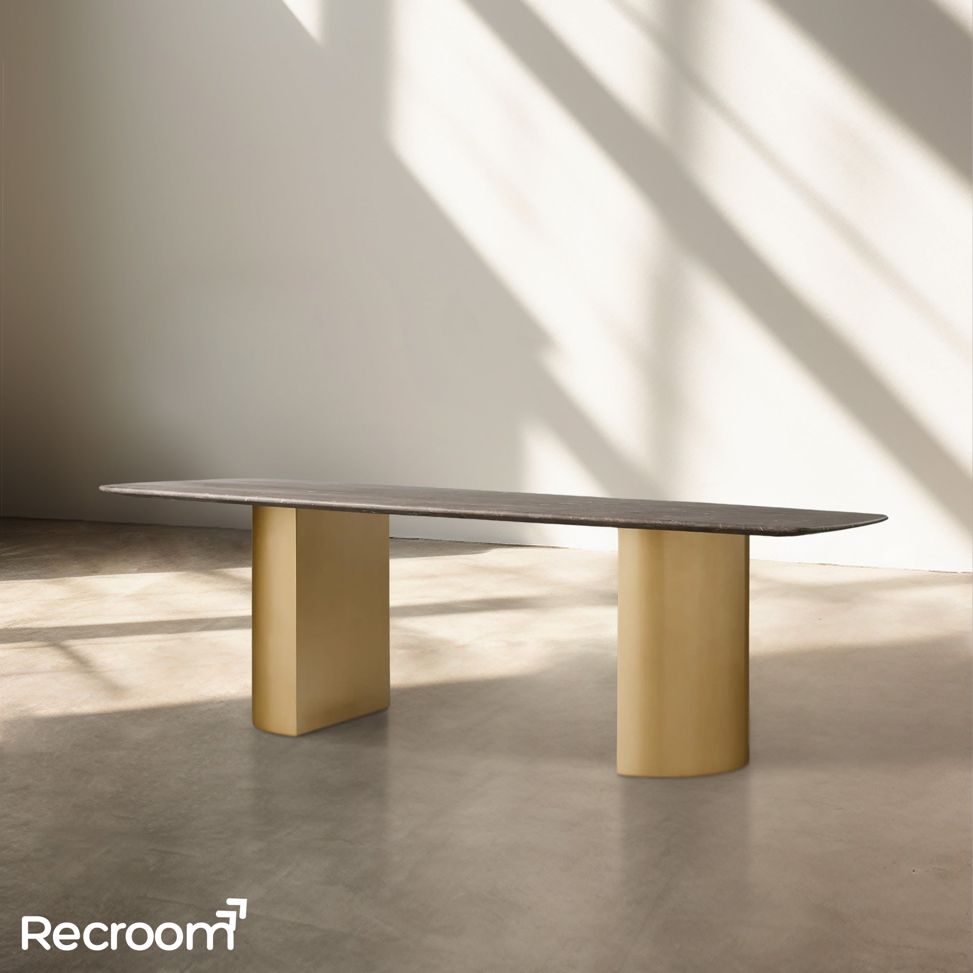 San Germani Stone Dining Table with Dauphine Base - Zonesus
