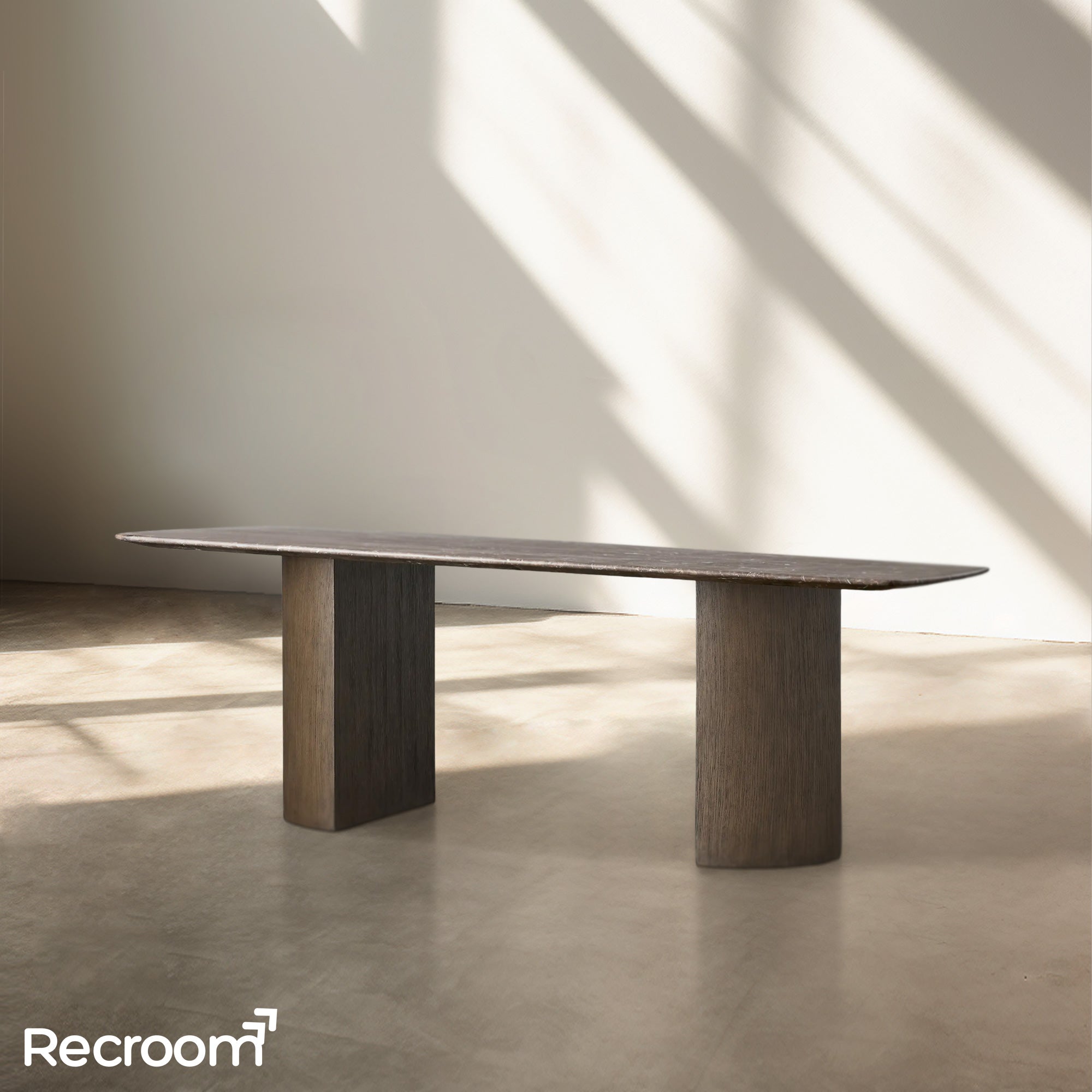 San Germani Stone Dining Table with Dauphine Base - Zonesus