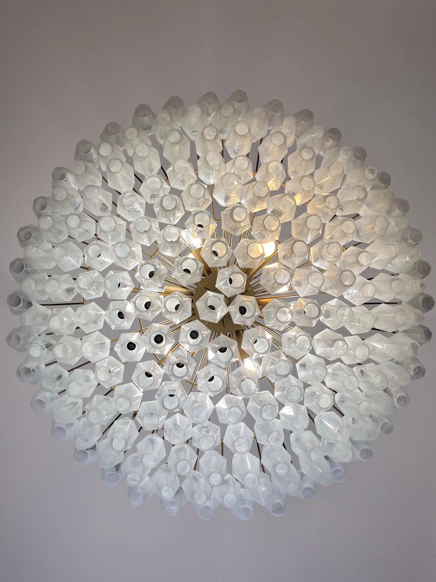 Murano Chandelier – Poliedri – 185 glass – White Alabaster - Zonesus