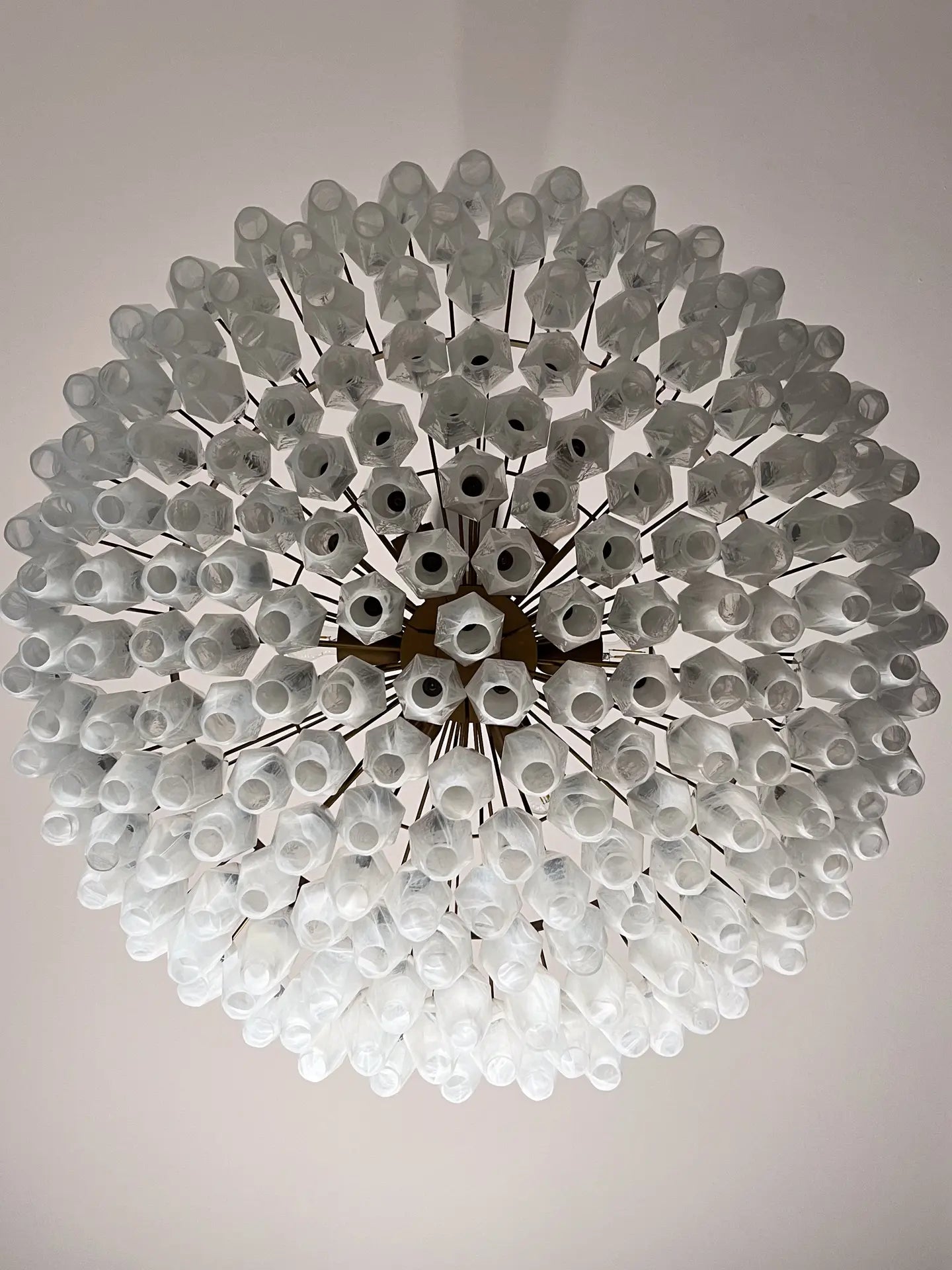 Murano Chandelier – Poliedri – 185 glass – White Alabaster - Zonesus