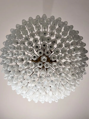 Murano Chandelier – Poliedri – 185 glass – White Alabaster - Zonesus