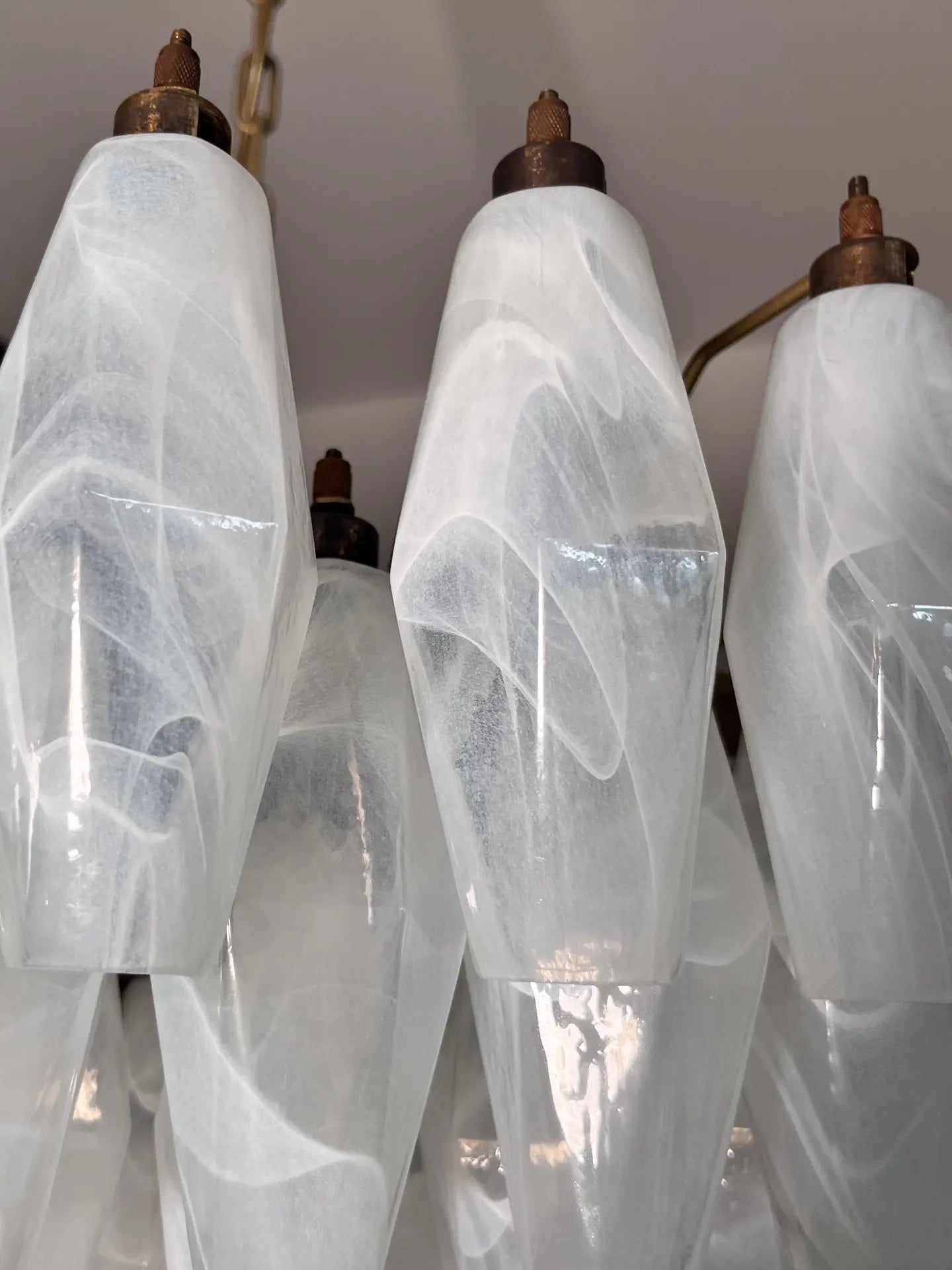 Murano Chandelier – Poliedri – 185 glass – White Alabaster - Zonesus