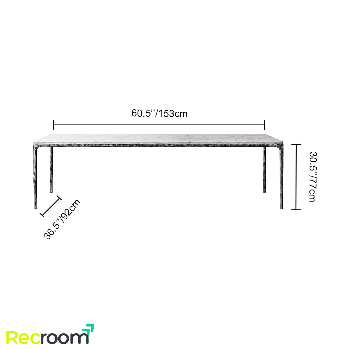 Thaddeo Marble Rectangular Dining Table - Zonesus