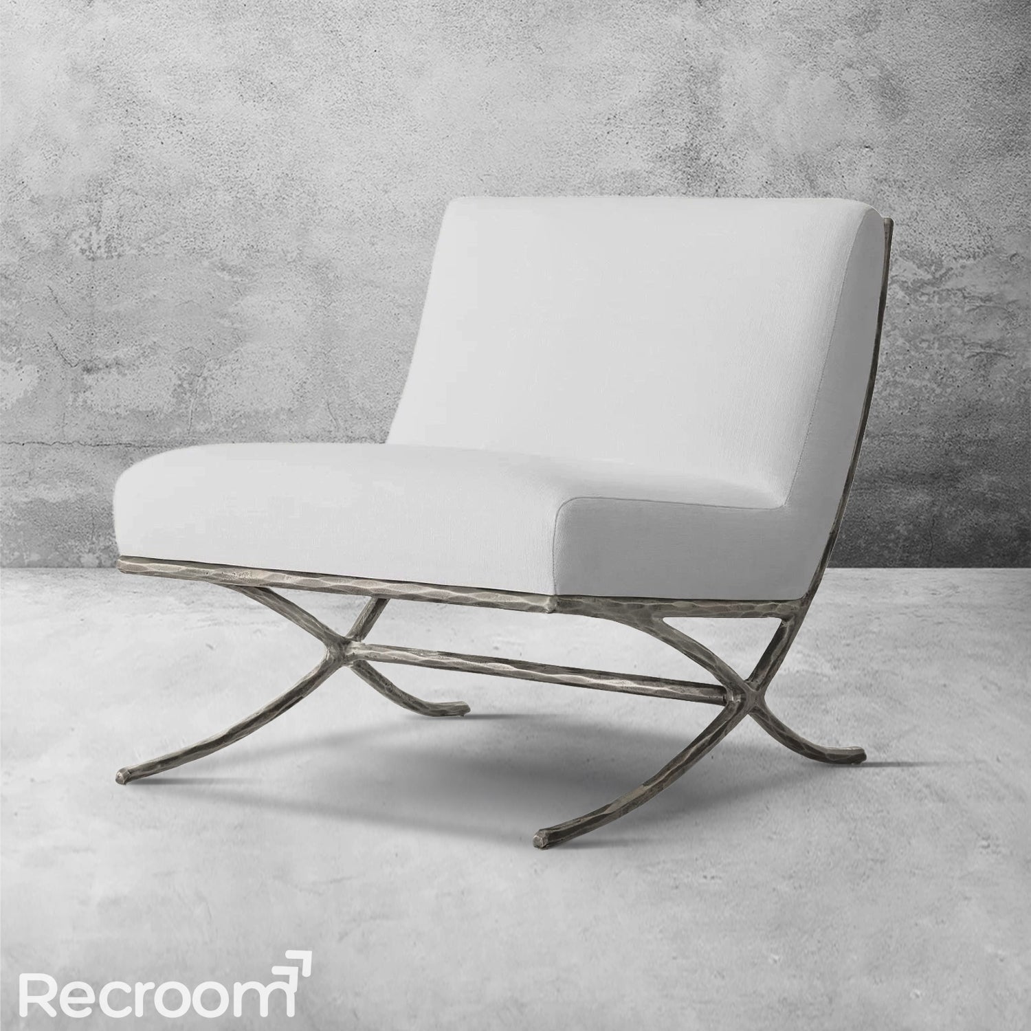 Thaddeo X-base Leather Slipper Chair - Zonesus