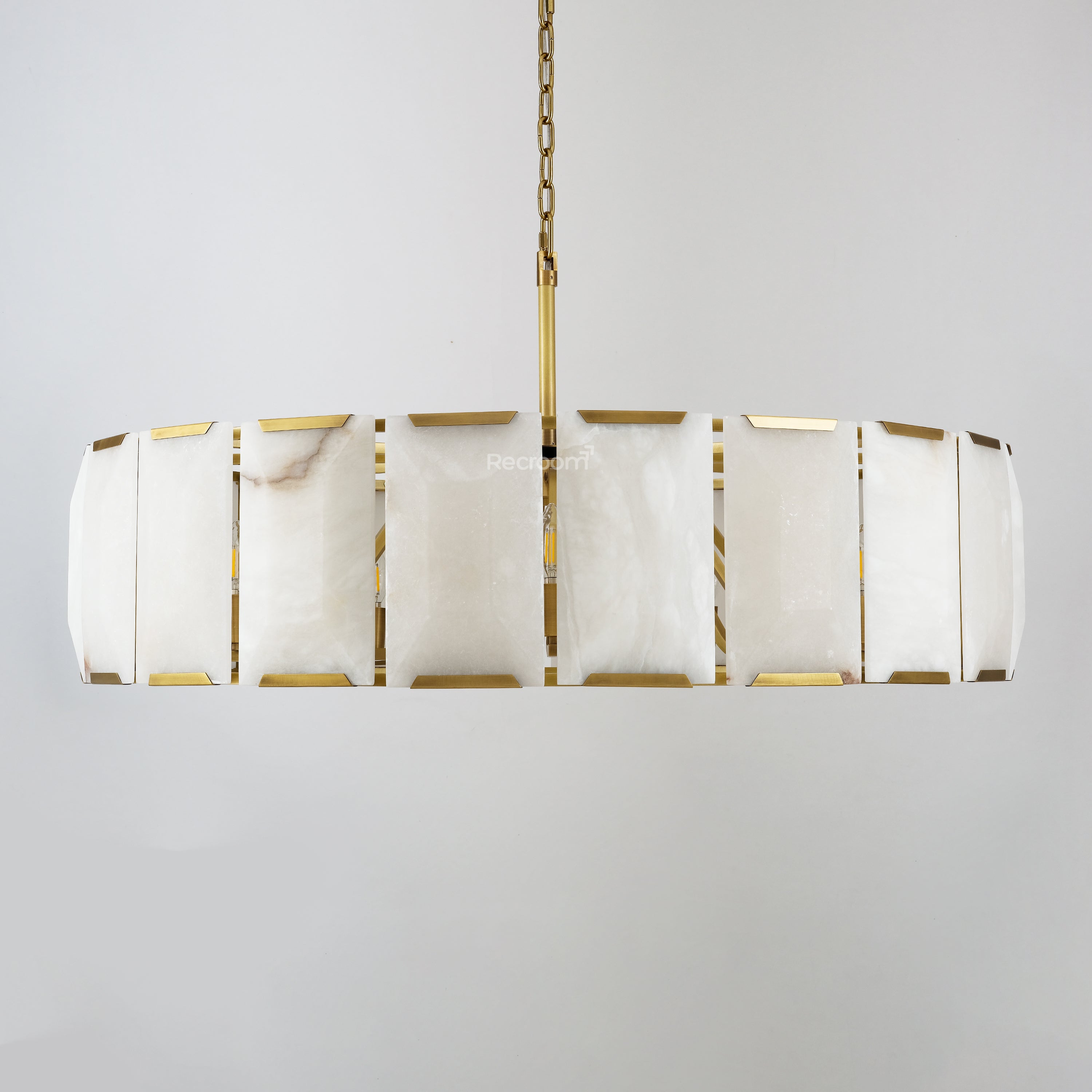 Harllow Calcite Round Chandelier 43" - Zonesus