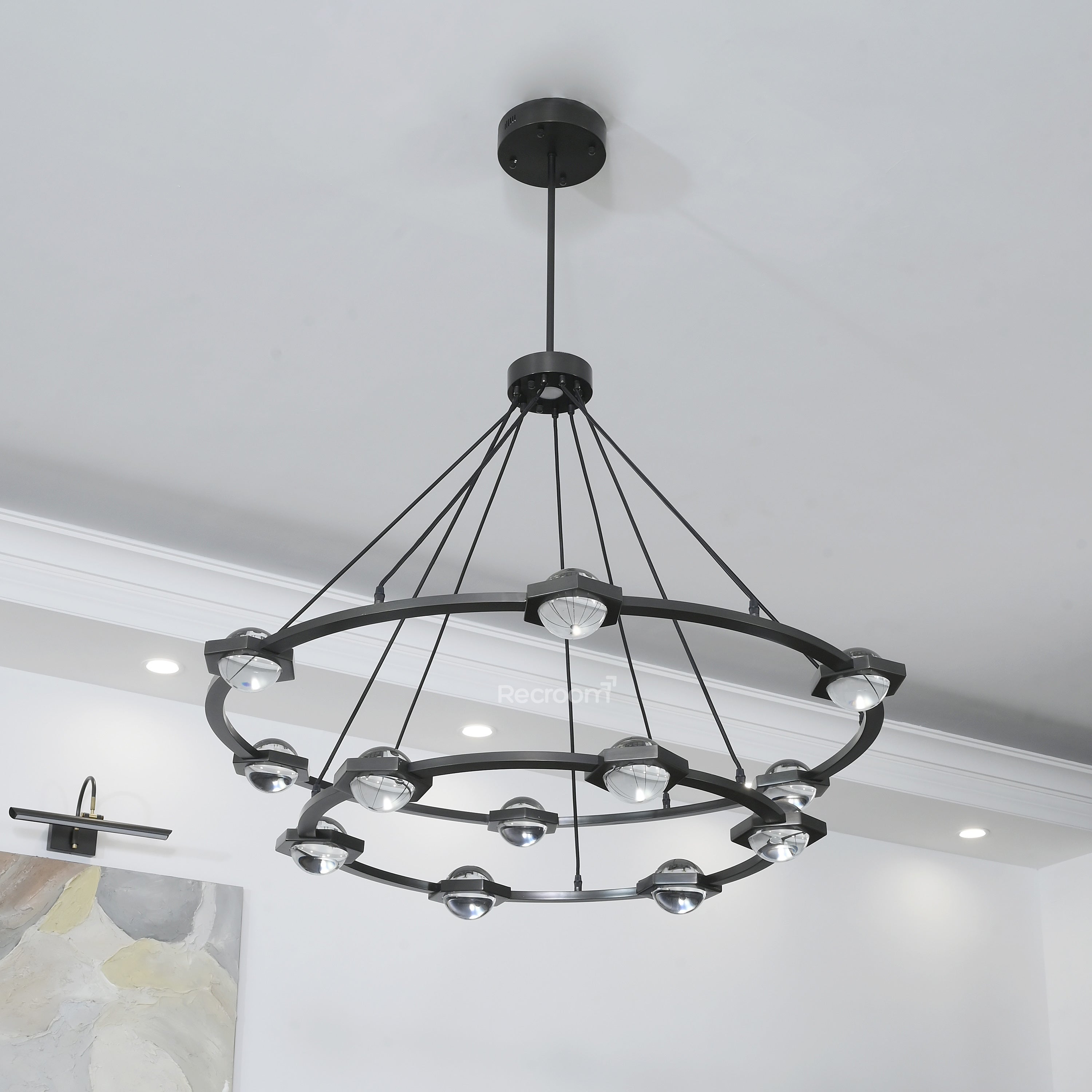 Eclitant Two-Tier Round Chandelier 60" - Zonesus